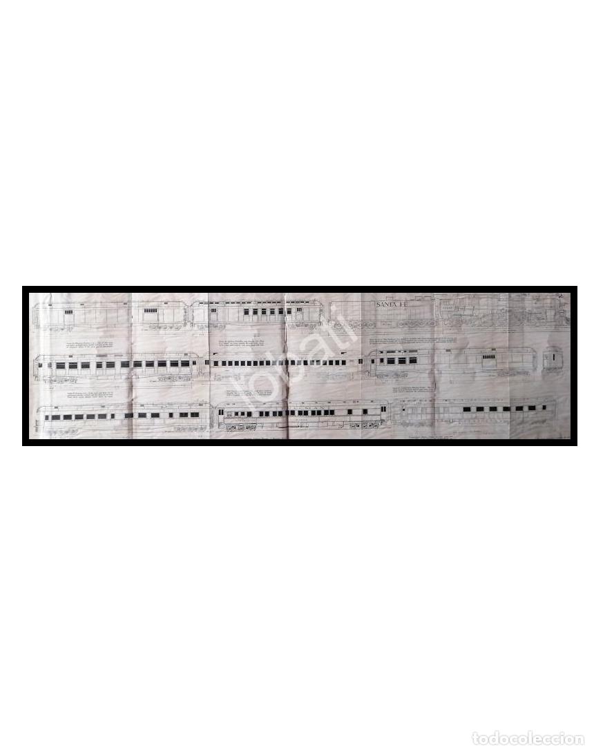 Poster collecting: GRABADO ANTIGUO TRENES PULLMAN SANTA FE, ETC 1928