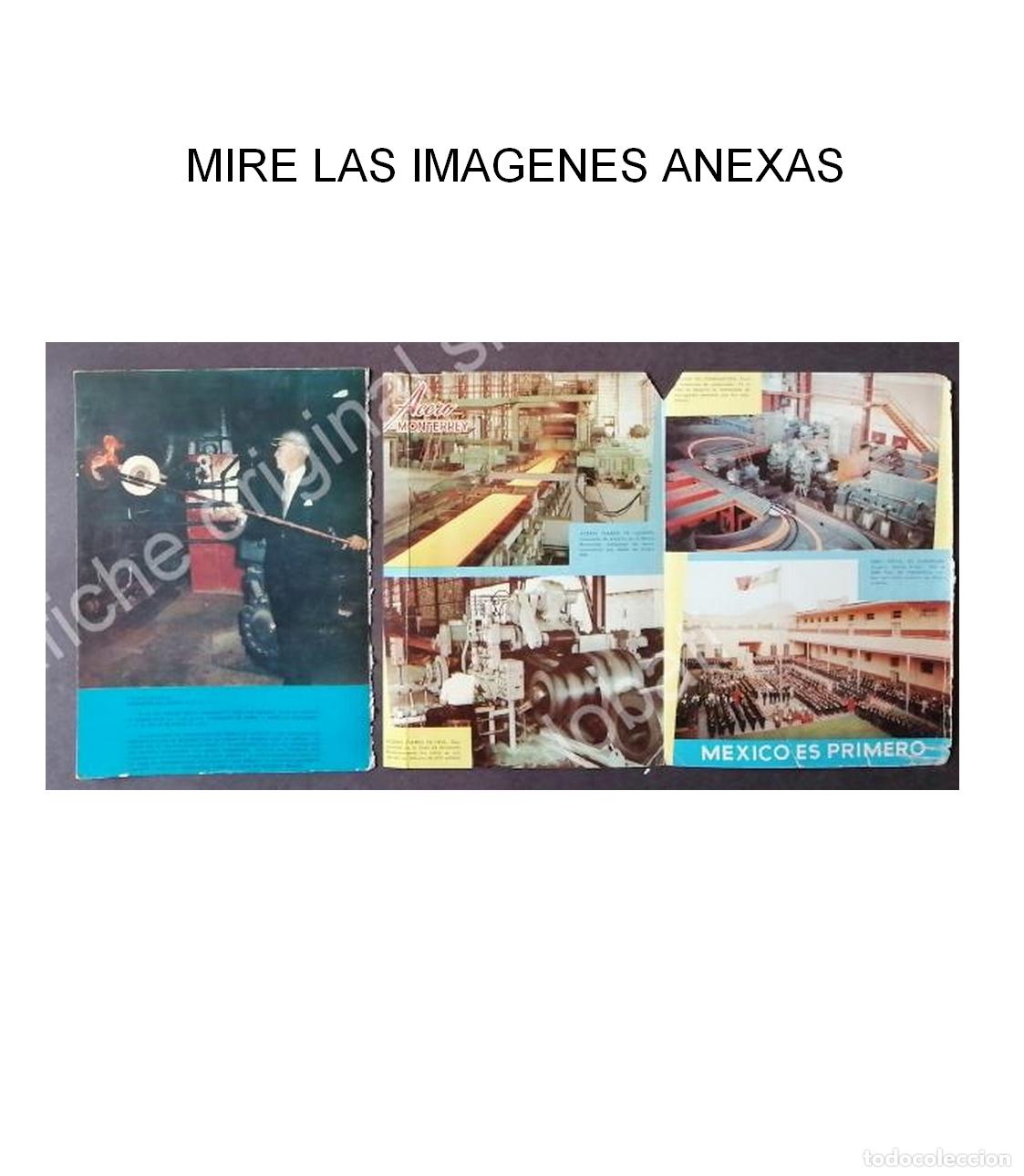 Poster collecting: CARTEL ANTIGUO ORIGINAL DE REPORTAJE FUNDIDORA MONTERREY Y CARLOS PRIETO 1968