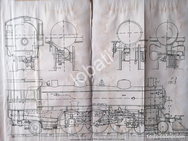 Poster collecting: GRABADO ANTIGUO LOCOMOTORA CLASE F-3 1928 / A6