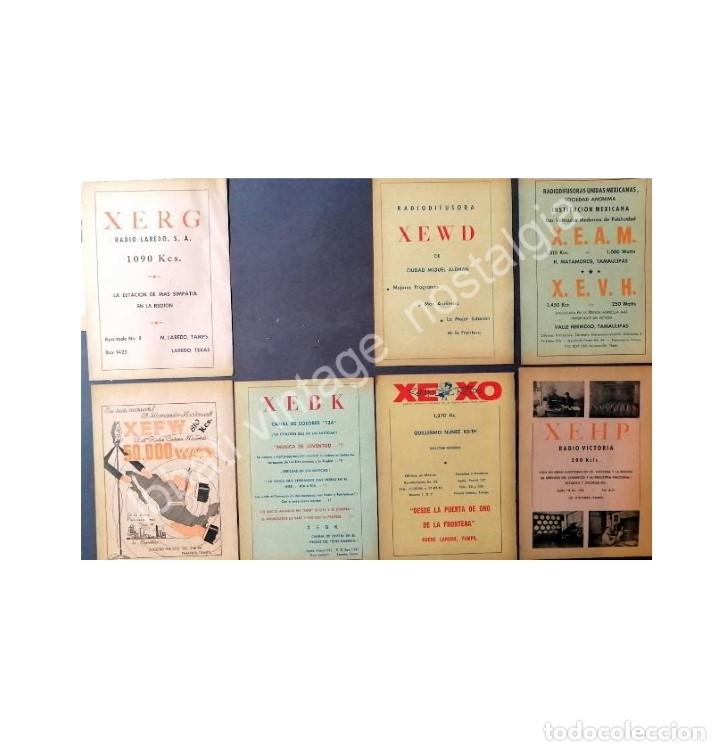 Poster collecting: CARTEL ANTIGUO ORIGINAL DE 7 AFICHES RADIO DIFUSORAS DE TAMAULIPAS 1940s-60s