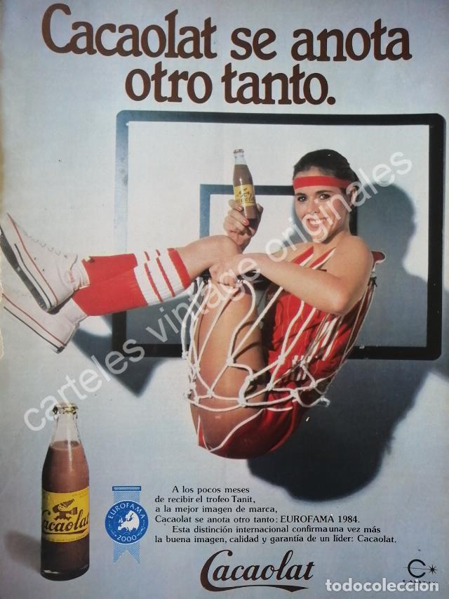 Poster collecting: CARTEL ANTIGUO ORIGINAL DE REFRESCO CACAOLAT EUROFAMA 1984