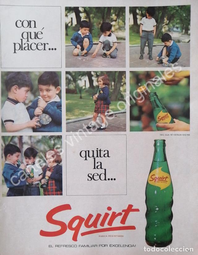 Poster collecting: CARTEL ANTIGUO ORIGINAL DE REFRESCO SQUIRT 1967 /1