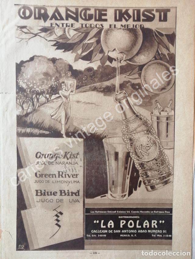 Poster collecting: CARTEL ANTIGUO ORIGINAL DE REFRESCO ORANGE KIST 1930s, SUPER RARO