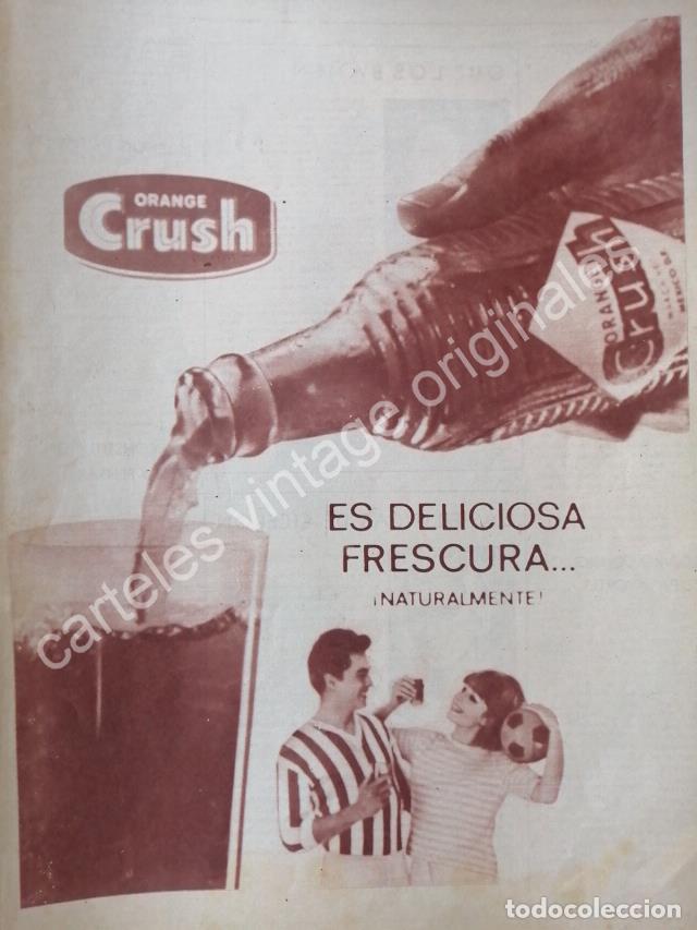 Poster collecting: CARTEL ANTIGUO ORIGINAL DE REFRESCO ORANGE CRUSH 1960s /3
