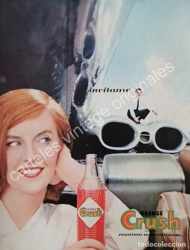 Poster collecting: CARTEL ANTIGUO ORIGINAL DE ORANGE CRUSH 1962 INVITAME /9