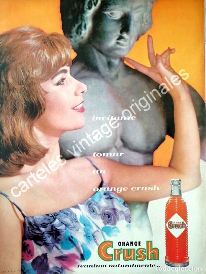 Poster collecting: CARTEL ANTIGUO ORIGINAL DE ORANGE CRUSH 1960 INVITAME /12