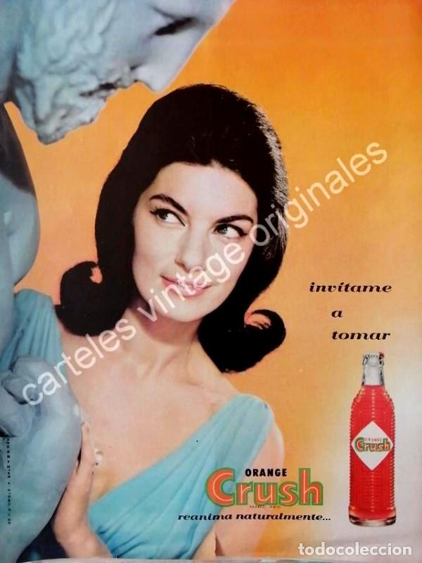 Poster collecting: CARTEL ANTIGUO ORIGINAL DE ORANGE CRUSH 1960 INVITAME /14