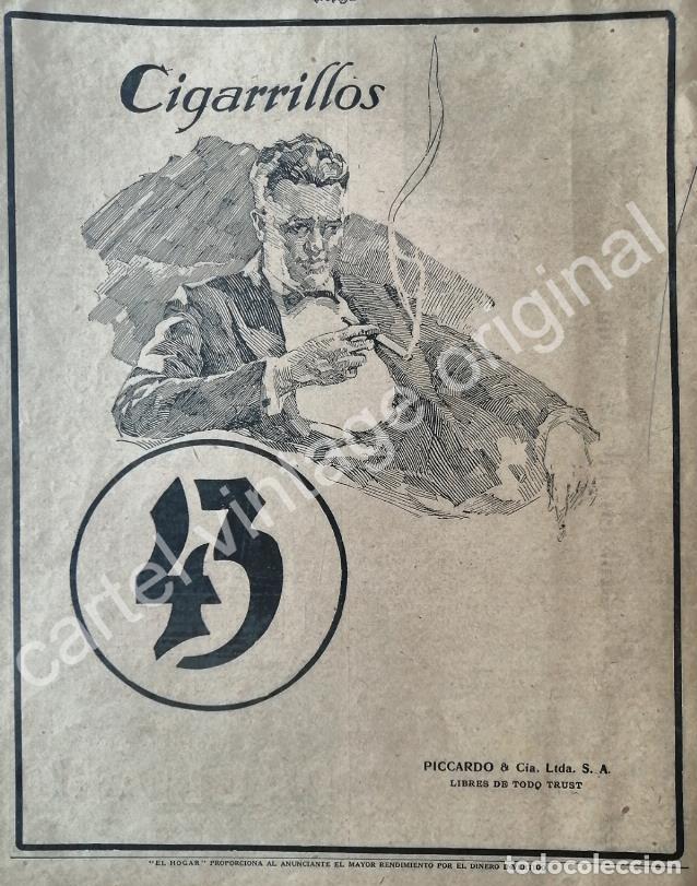 Poster collecting: CARTEL ANTIGUO ORIGINAL DE CIGARROS 43. CIGARRERA PICCARDO 1926 / RARO /2
