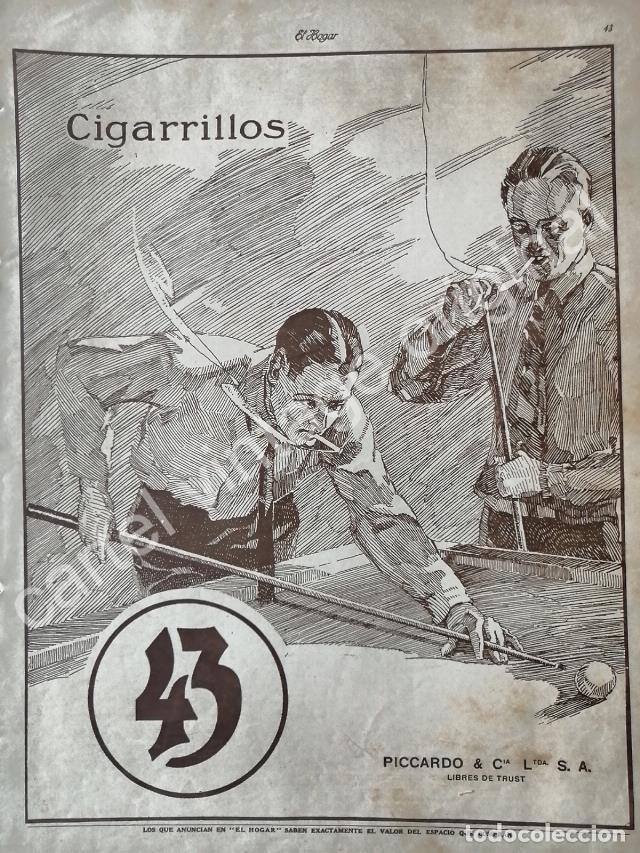Poster collecting: CARTEL ANTIGUO ORIGINAL DE CIGARROS 43. CIGARRERA PICCARDO 1926 / RARO