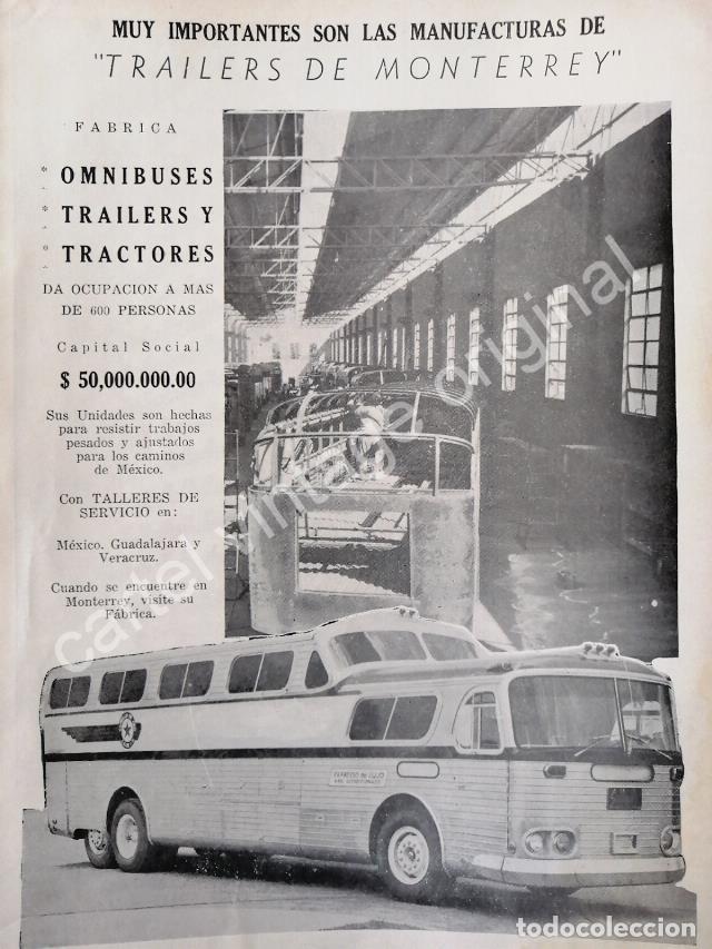 Sammeln von Plakaten: CARTEL ANTIGUO ORIGINAL DE TRAILERS DE MONTERREY S.A 1959