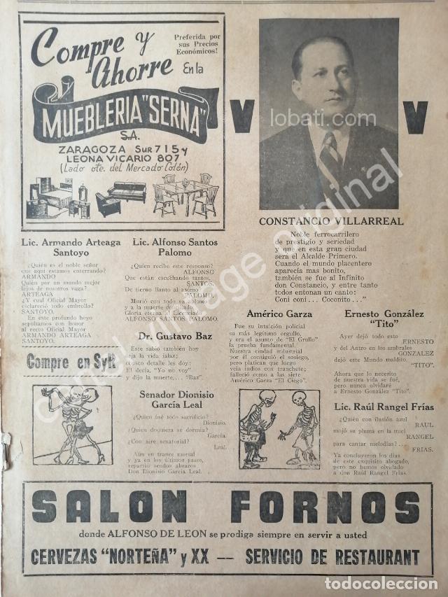 Sammeln von Plakaten: CARTEL ANTIGUO ORIGINAL DE CONSTANCIO VILLARREAL Y OTRAS NOTAS 1942