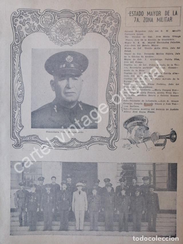 Sammeln von Plakaten: CARTEL ANTIGUO ORIGINAL DE GENERAL. EULOGIO ORTIZ Y LA SEPTIMA ZONA MILITAR 1945