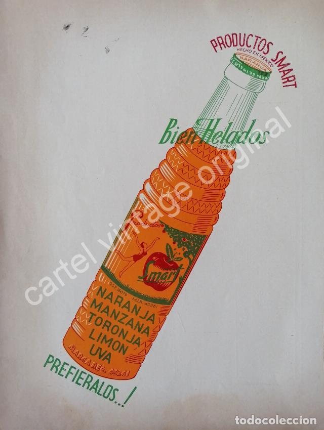 Sammeln von Plakaten: CARTEL ANTIGUO ORIGINAL DE REFRESCO SMART, MONTERREY 1943 MUY RARO