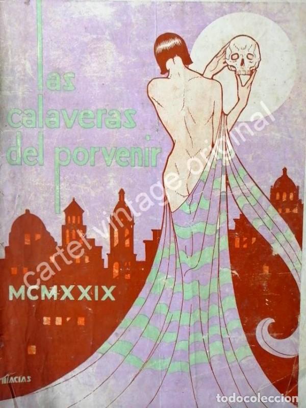 Sammeln von Plakaten: RARISIMA PORTADA ANTIGUA DE BONIFACIO MACIAS, CALAVERAS DEL PORVENIR 1929