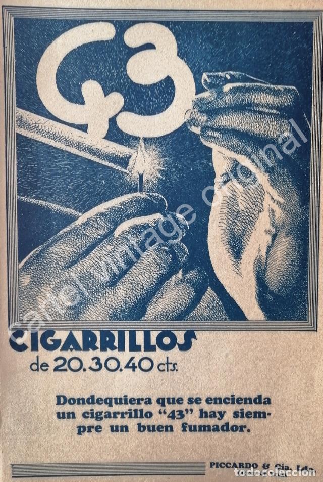 Sammeln von Plakaten: CARTEL ANTIGUO ORIGINAL DE CIGARROS 43. PICCARDO & CIA. 1927 /4