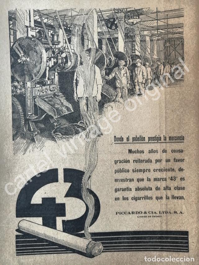 Sammeln von Plakaten: CARTEL ANTIGUO ORIGINAL DE CIGARROS 43. PICCARDO & CIA. 1927 /5