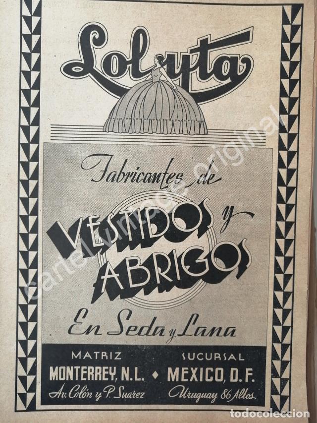 Sammeln von Plakaten: CARTEL ANTIGUO ORIGINAL DE FABRICA DE ROPA LOLYTA 1942 MONTERREY / RARO
