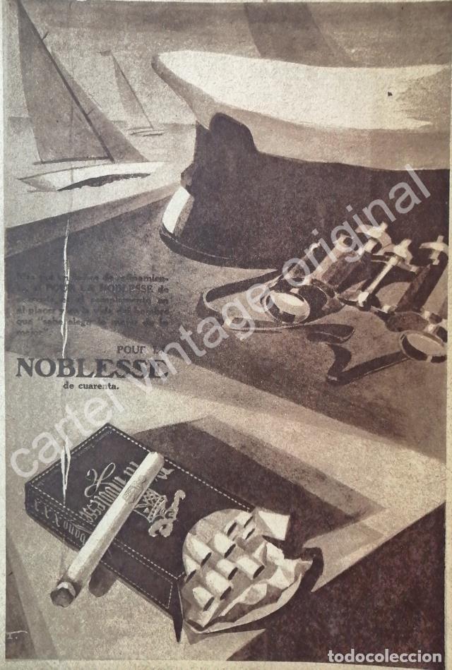 Sammeln von Plakaten: CARTEL ANTIGUO ORIGINAL DE CIGARROS POUR LA NOBLESSE. 1928s / RARO