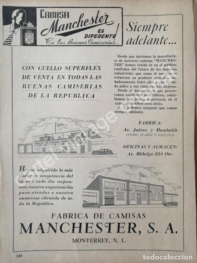 Sammeln von Plakaten: CARTEL ANTIGUO ORIGINAL DE FABRICA DE CAMISAS MANCHESTER 1942 MONTERRERY
