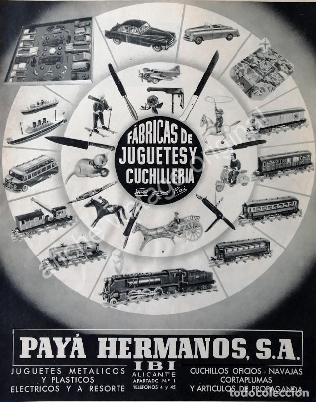 Sammeln von Plakaten: CARTEL ANTIGUO ORIGINAL DE JUGUETES PAYA HERMANOS, ESPA&Ntilde;A-MEXICO 1955 / raro