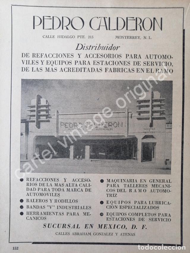 Sammeln von Plakaten: CARTEL ANTIGUO ORIGINAL DE CASA PEDRO CALDERON 1941 MONTERREY