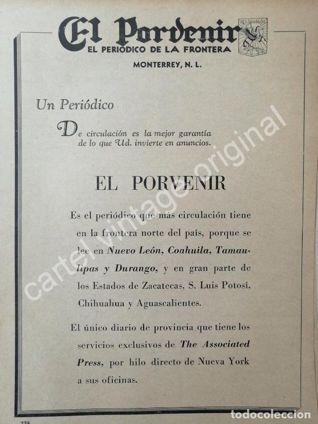 Sammeln von Plakaten: CARTEL ANTIGUO ORIGINAL DE PERIODICO EL PORVENIR 1942 MONTERREY