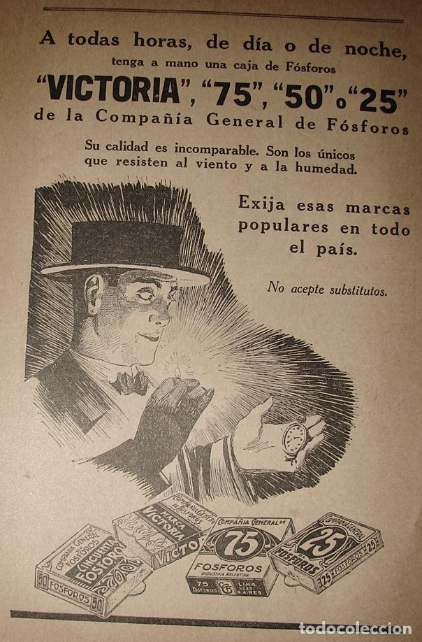 Poster collecting: CARTEL ANTIGUO ORIGINAL DE FOSFOROS VICTORIA A&Ntilde;OS 20s /12