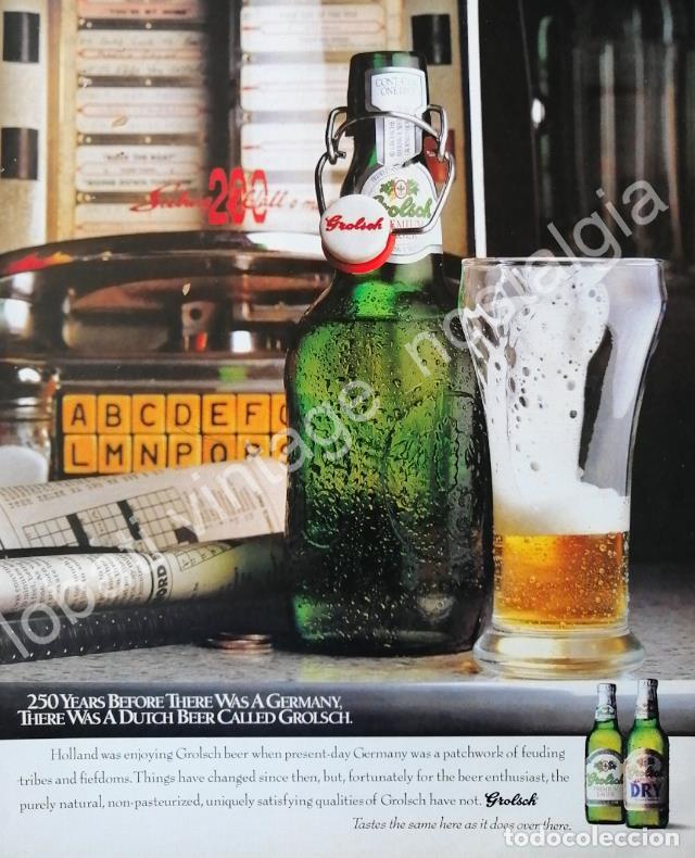 Sammeln von Plakaten: CARTEL ANTIGUO ORIGINAL DE CERVEZA GROLSCH 1980s / RARO