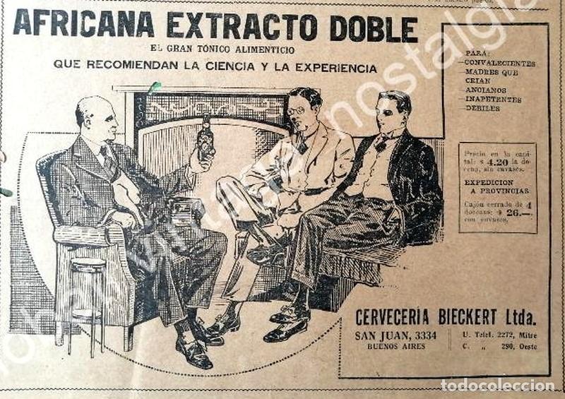 Sammeln von Plakaten: CARTEL ANTIGUO ORIGINAL DE CERVEZA SIN ALCOHOL BIECKERT 1930s ARGENTINA /4