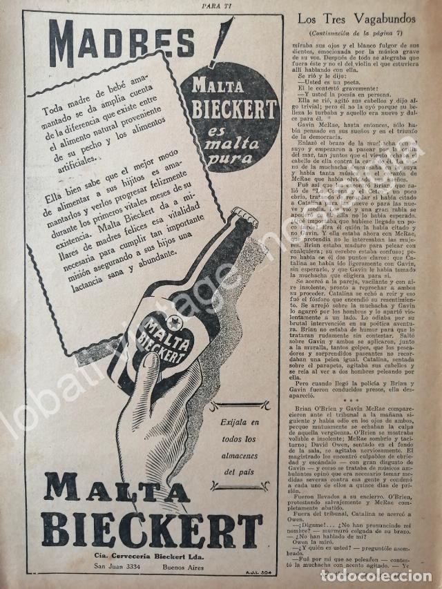 Sammeln von Plakaten: CARTEL ANTIGUO ORIGINAL DE CERVEZA SIN ALCOHOL BIECKERT 1930s ARGENTINA /2