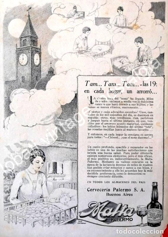 Sammeln von Plakaten: CARTEL ANTIGUO ORIGINAL DE CERVEZA PALERMO 1931 ARGENTINA CERVECERIA PALERMO