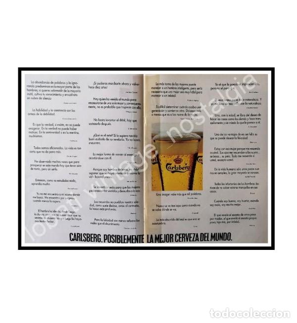 Sammeln von Plakaten: CARTEL ANTIGUO ORIGINAL DE CERVEZA CARLSBERG 1987 / RARO