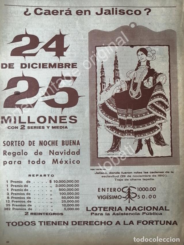 Sammeln von Plakaten: CARTEL ANTIGUO ORIGINAL DE LOTERIA NACIONAL. DUBUJO DE LUIS MARQUEZ 1970s