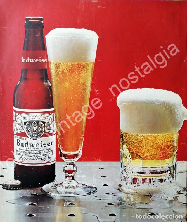 Sammeln von Plakaten: CARTEL ANTIGUO ORIGINAL DE CERVEZA BUDWEISER 1966