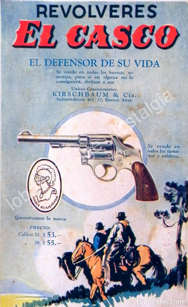 Sammeln von Plakaten: CARTEL ANTIGUO ORIGINAL DE ARMAS. REVOLVER EL CASCO 1927 / MUY RARO