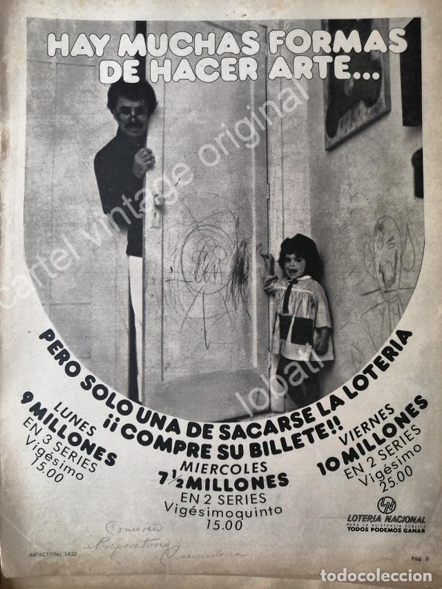 Poster collecting: CARTEL ANTIGUO ORIGINAL DE LOTERIA NACIONAL. 1960s / 25