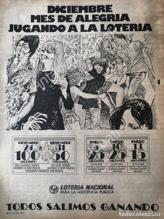 Poster collecting: CARTEL ANTIGUO ORIGINAL DE LOTERIA NACIONAL 1970s /30