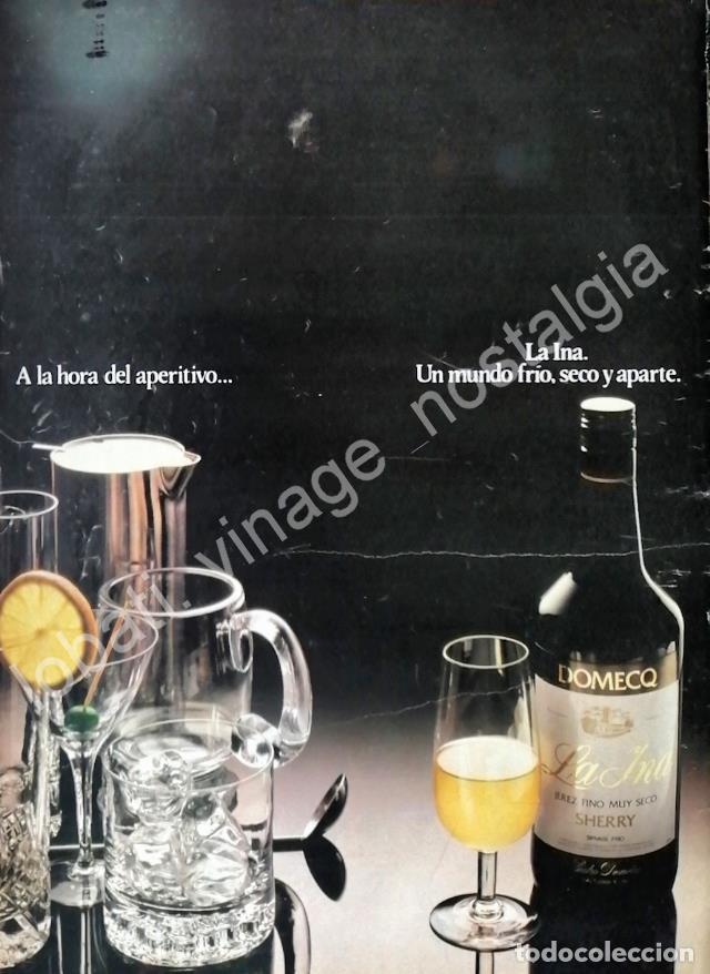 Poster collecting: CARTEL ANTIGUO ORIGINAL DE JEREZ LA INA, DE PEDRO DOMEQC 1980s