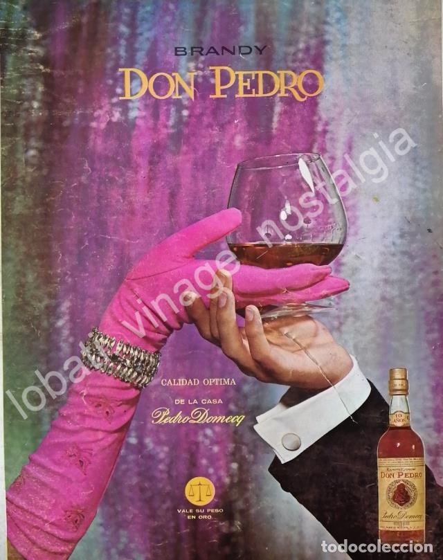 Poster collecting: CARTEL ANTIGUO ORIGINAL DE BRANDY DON PEDRO 1960s CALIDAD OPTIMA