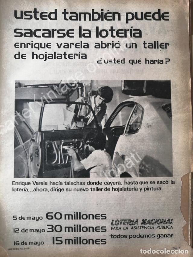 Poster collecting: CARTEL ANTIGUO ORIGINAL DE AFICHE DE LOTERIA NACIONAL 1970s /41