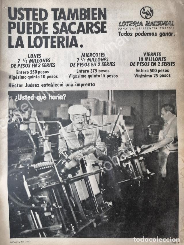 Poster collecting: CARTEL ANTIGUO ORIGINAL DE AFICHE DE LA LOTERIA NACIONAL 1970s /42