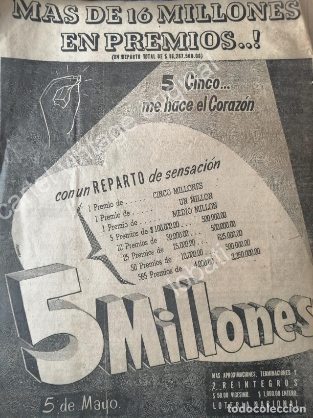 Poster collecting: CARTEL ANTIGUO ORIGINAL DE LOTERIA NACIONAL 1954 /45