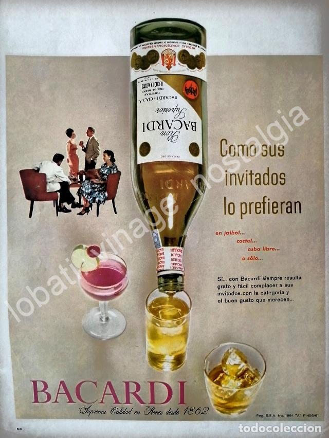 Poster collecting: CARTEL ANTIGUO ORIGINAL DE RON BACARDI 1962 /8