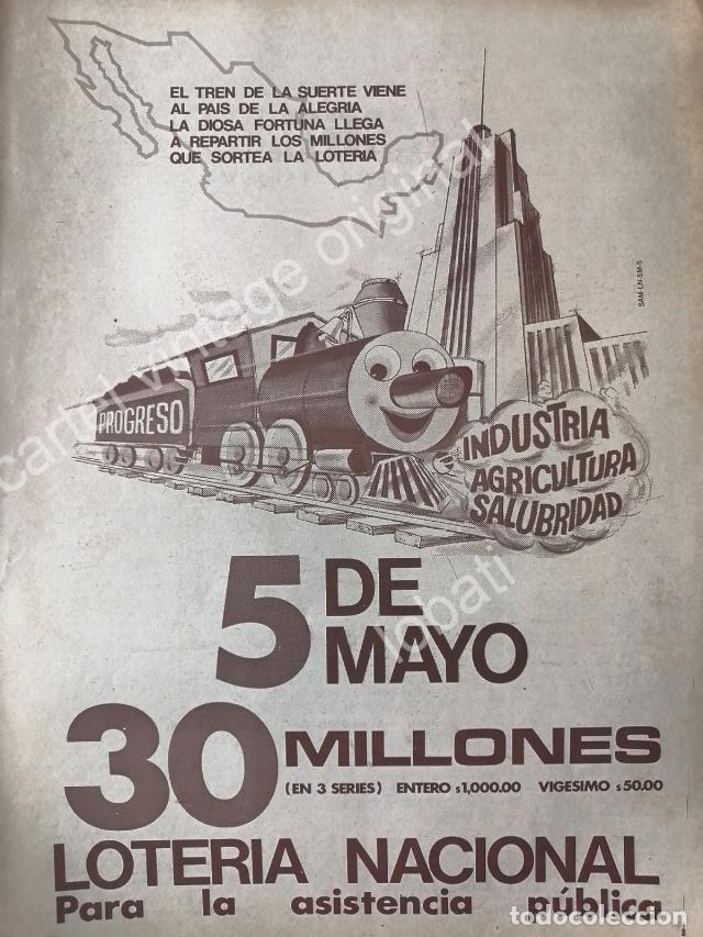 Poster collecting: CARTEL ANTIGUO ORIGINAL DE LOTERIA NACIONAL. 1960s / 52