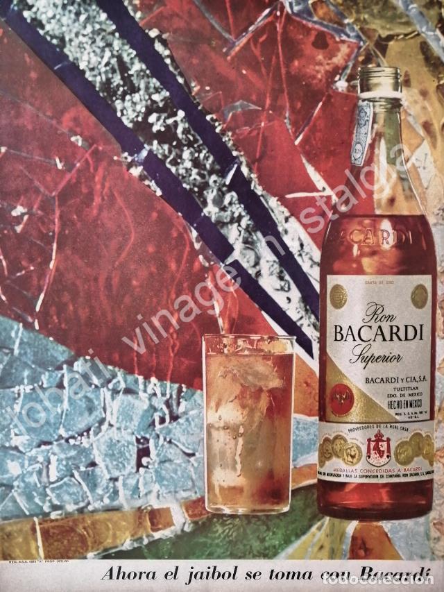 Poster collecting: CARTEL ANTIGUO ORIGINAL DE RON BACARDI SUPERIOR 1960 -16