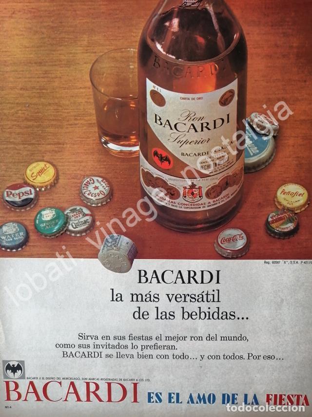 Poster collecting: CARTEL ANTIGUO ORIGINAL DE RON BACARDI SUPERIOR 1965