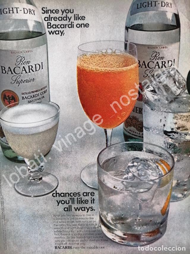 Poster collecting: CARTEL ANTIGUO ORIGINAL DE RON BACARDI SUPERIOR 1971 U.S.A