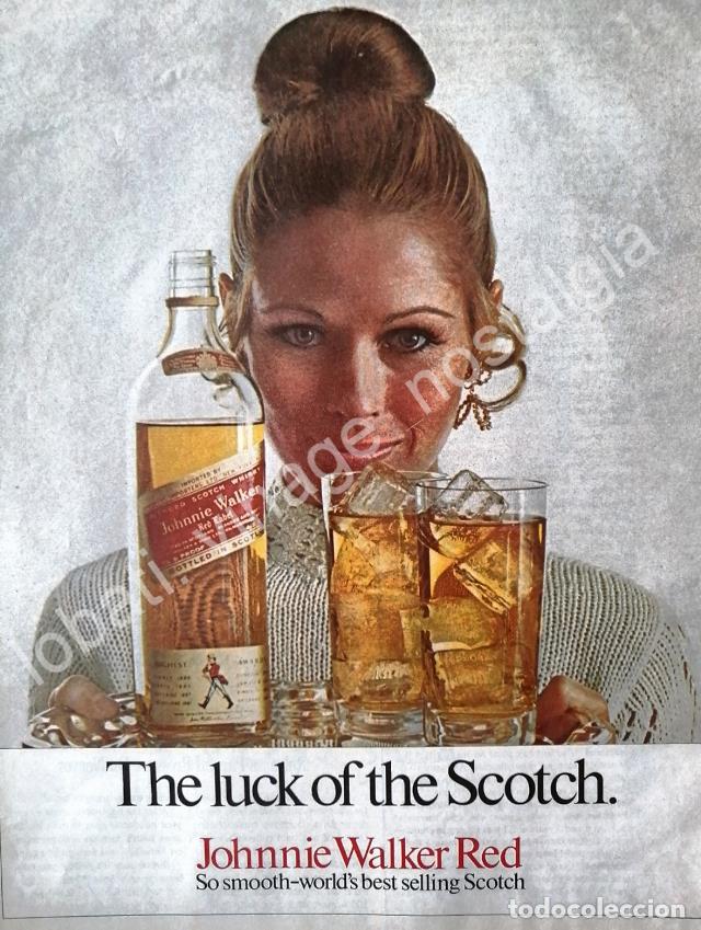 Poster collecting: CARTEL ANTIGUO ORIGINAL DE WHISKY JHONNIE WALKER 1960s U.S.A / RARO