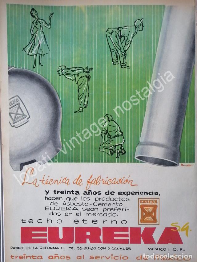 Poster collecting: CARTEL ANTIGUO ORIGINAL DE TECHO ETERNO EUREKA S.A 1950s /4