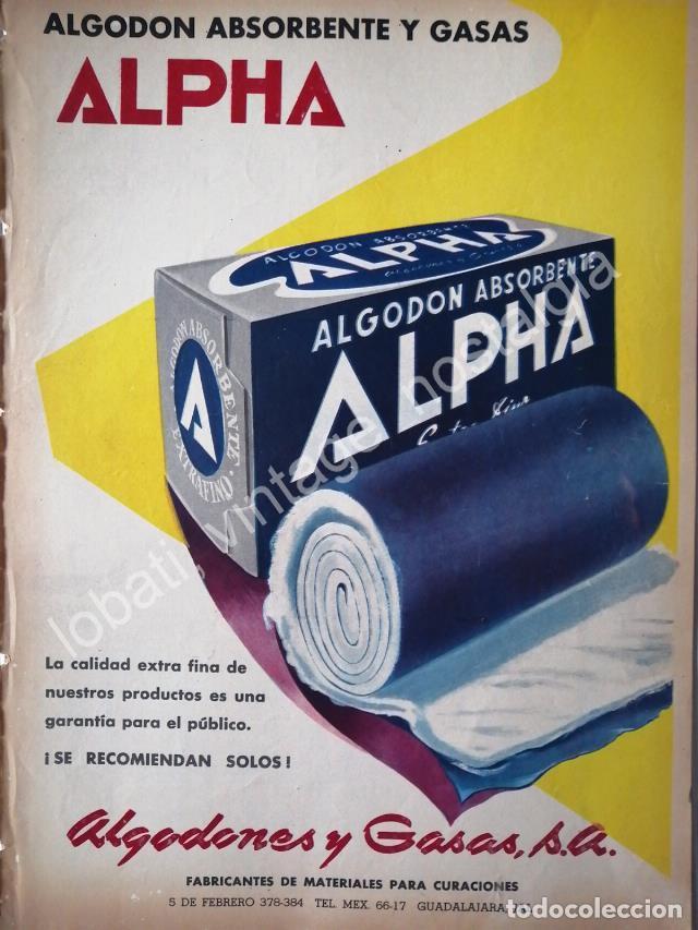 Poster collecting: CARTEL ANTIGUO ORIGINAL DE ALGODONES Y GASAS S.A 1956 /SUPER RARO
